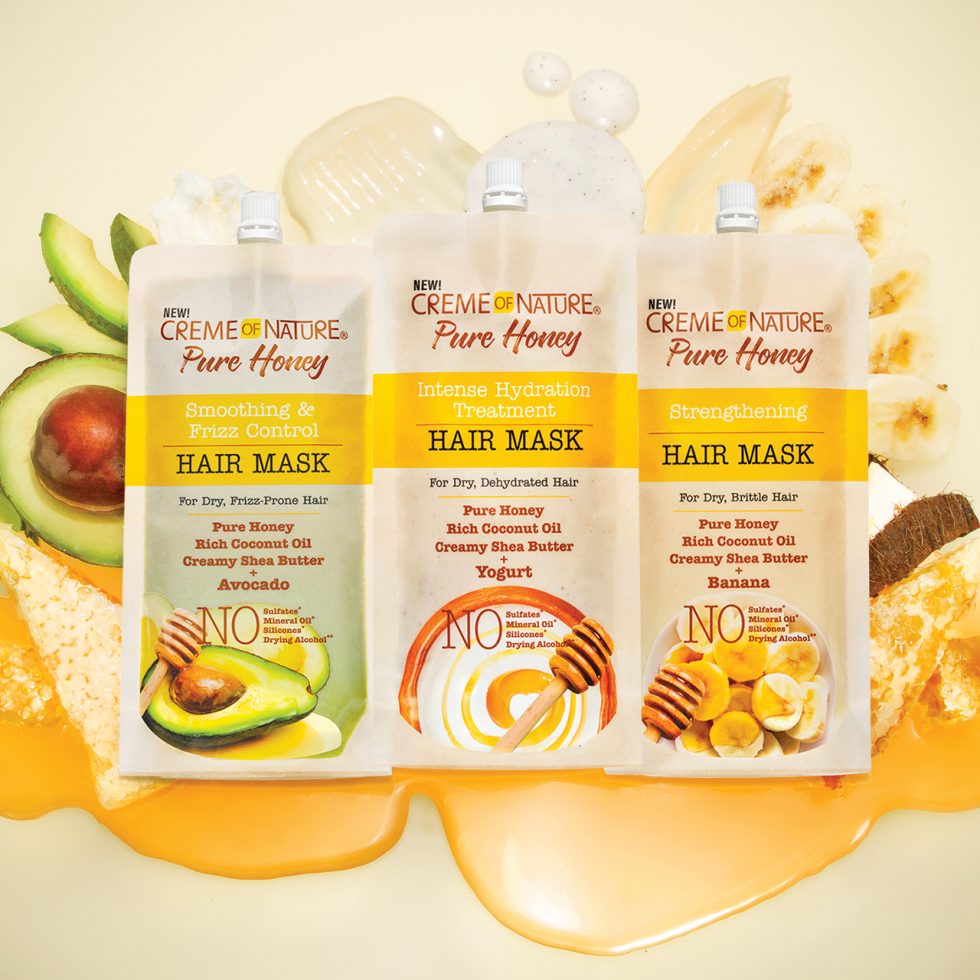 CREME OF NATURE PURE HONEY INTENSE HYDRATION TREATMENT HAIR MASK (W/ YOGURT) 3.8 OZ.