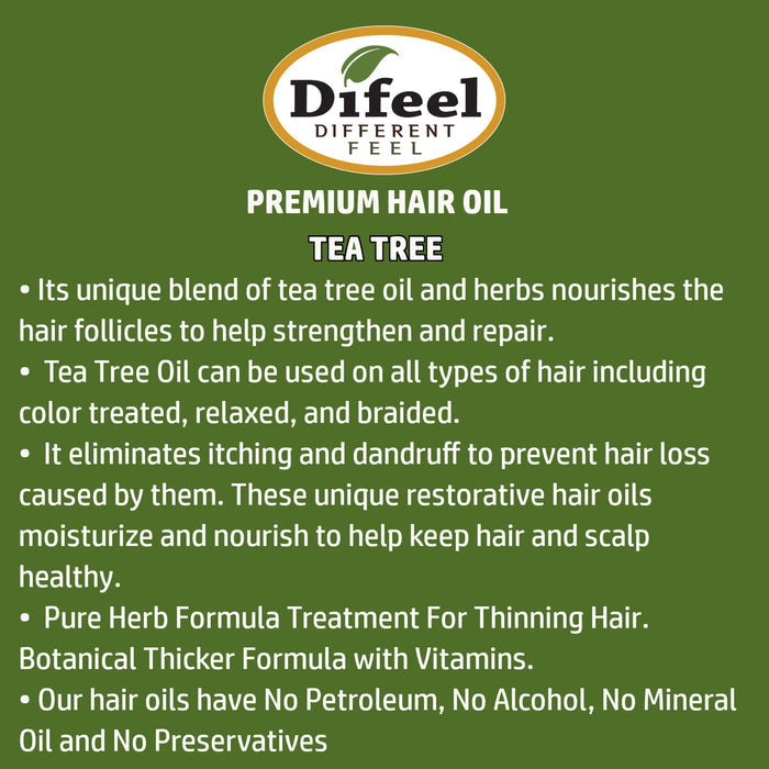 DIFEEL 99% NATURAL PREMIUM HAIR OIL 7.1 OZ.