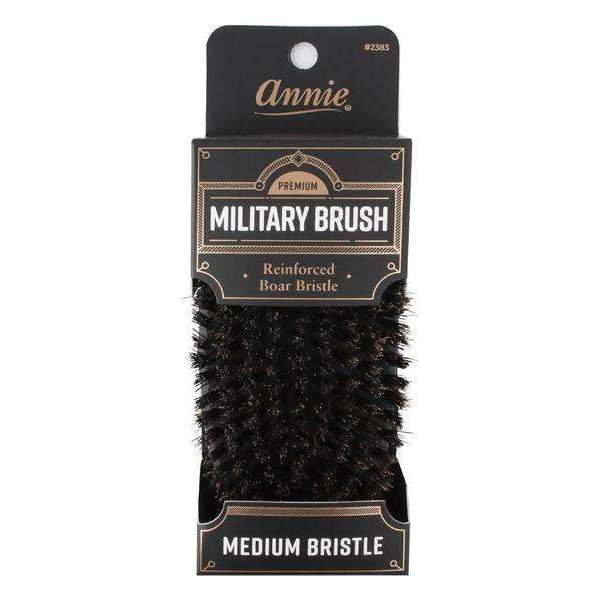 ANNIE PREMIUM MEDIUM MILITARY BRUSH - BLACK MATTE