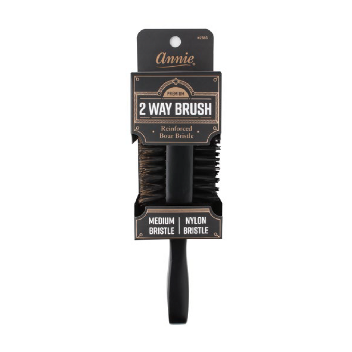 ANNIE PREMIUM MEDIUM 2 WAY CLUB BRUSH - BLACK MATTE