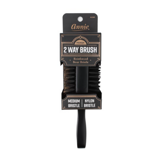 ANNIE PREMIUM MEDIUM 2 WAY CLUB BRUSH - BLACK MATTE