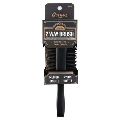ANNIE PREMIUM MEDIUM 2 WAY CLUB BRUSH - BLACK MATTE