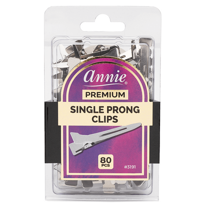 ANNIE PREMIUM SINGLE PRONG CLIPS - 80CT