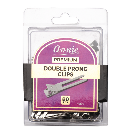 ANNIE PREMIUM DOUBLE PRONG CLIPS - 80CT