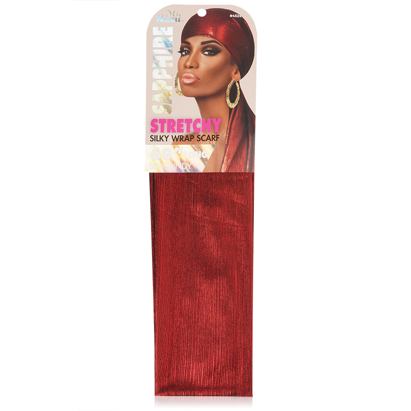 MS. REMI SAPPHIRE STRETCHY SILKY WRAP SCARF 60”