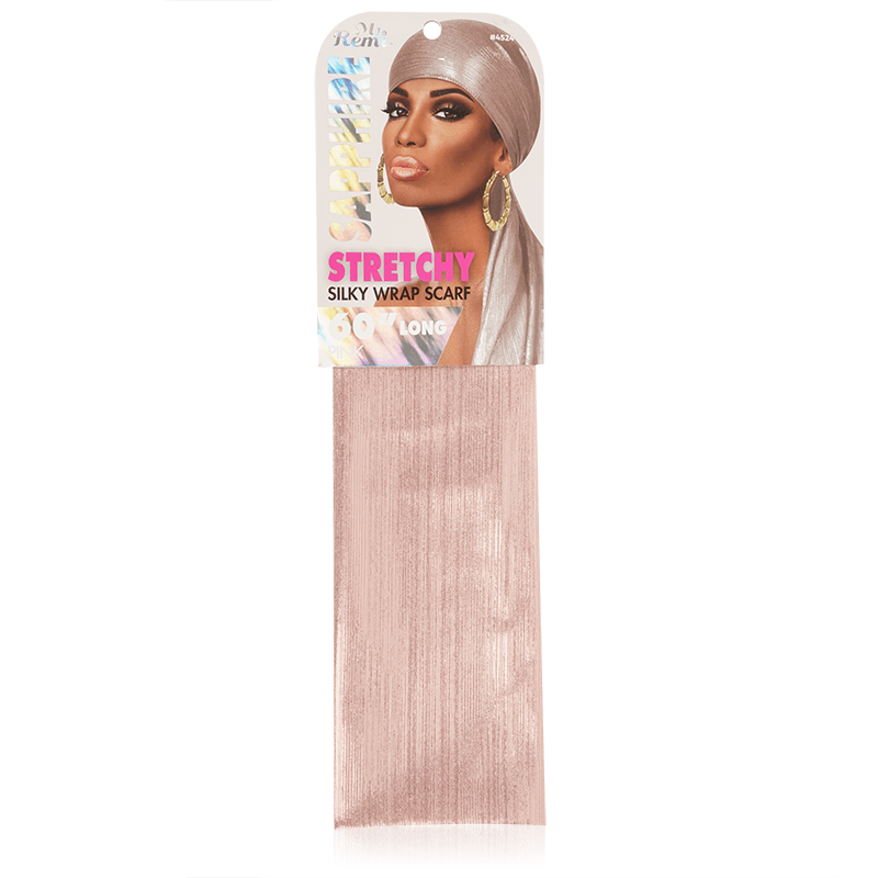 MS. REMI SAPPHIRE STRETCHY SILKY WRAP SCARF 60”