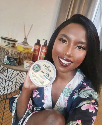 ASHANTI NATURALS 100% WHITE CHUNKY SHEA BUTTER 10 OZ.