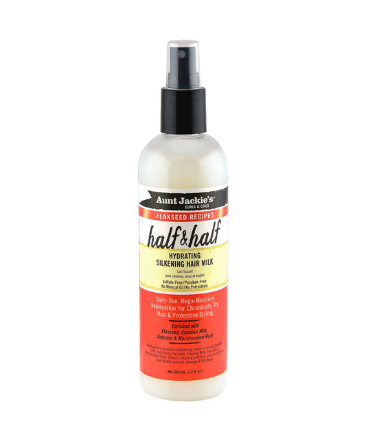 AUNT JACKIE’S HALF & HALF HYDRATING SILKENING HAIR MILK 12 OZ.