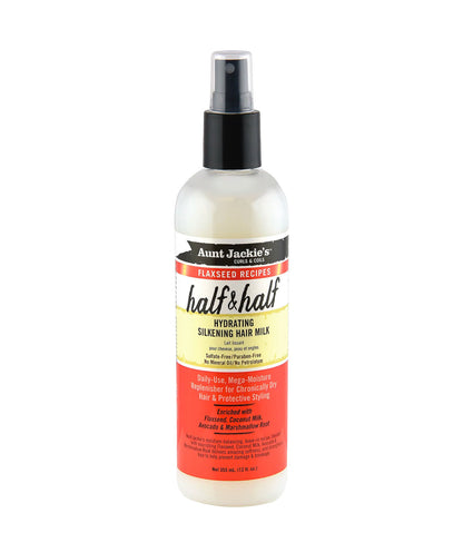 AUNT JACKIE’S HALF & HALF HYDRATING SILKENING HAIR MILK 12 OZ.