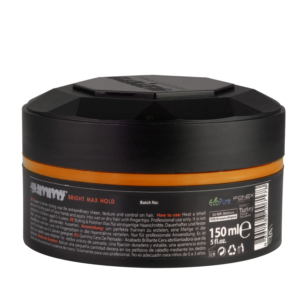 GUMMY STYLING WAX - BRIGHT FINISH MAX HOLD (5 OZ.)