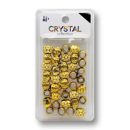 Crystal Collection Metallic Color Small Barrel Beads
