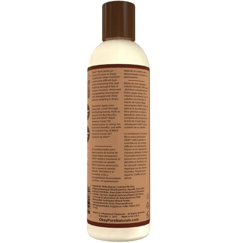 OKAY BLACK JAMAICAN CASTOR LEAVE-IN CONDITIONER, 8OZ