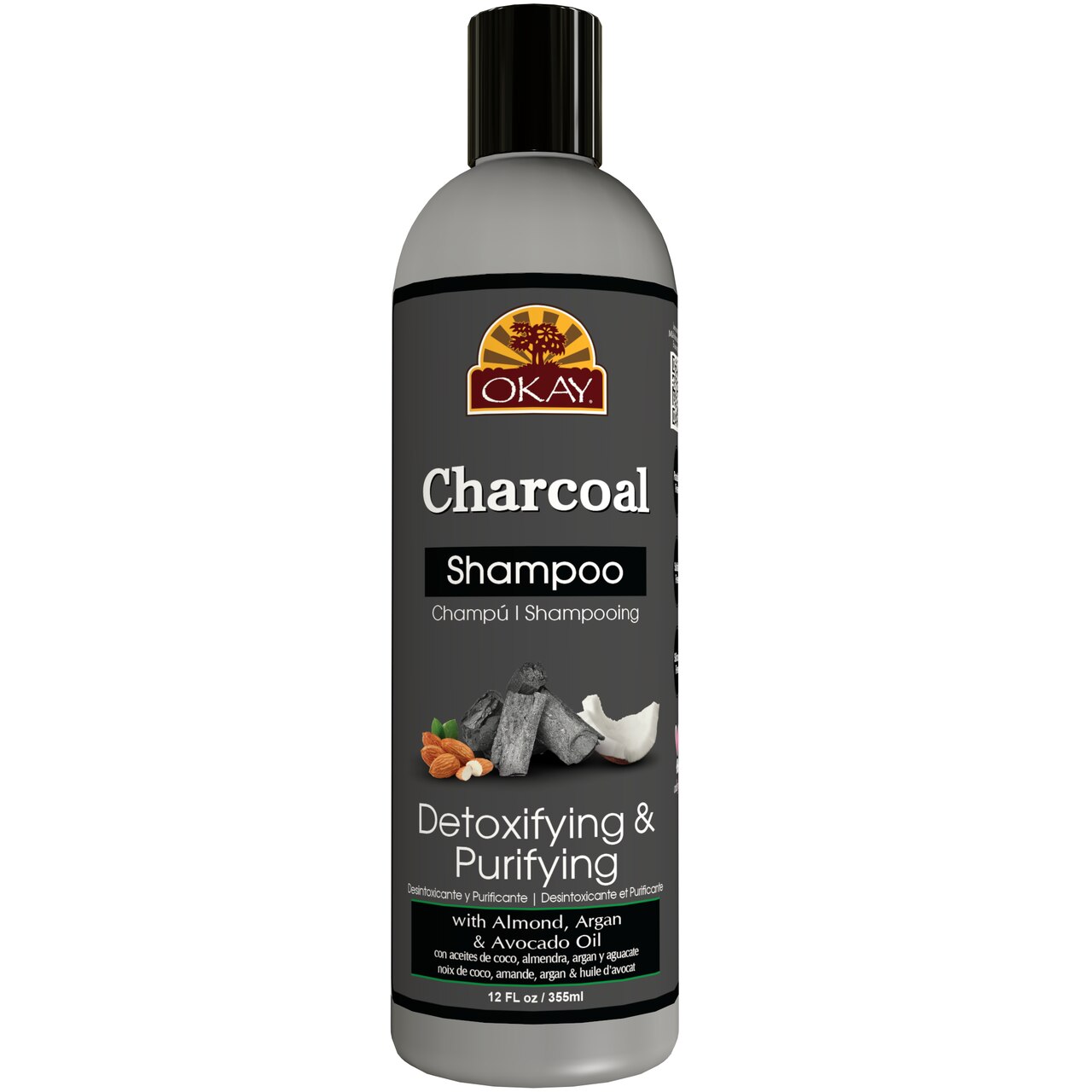 Okay Shampoo Charcoal Detoxifying & Purifying - 12oz.