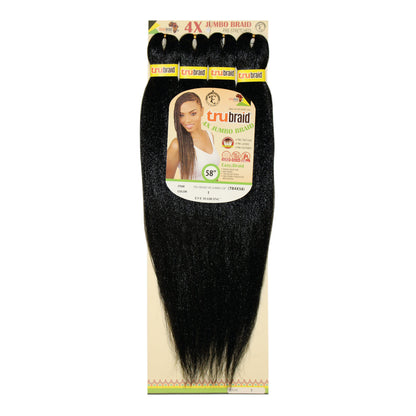EVE HAIR TRU BRAID 4X JUMBO 58" PRE-STRETCH BRAIDING HAIR