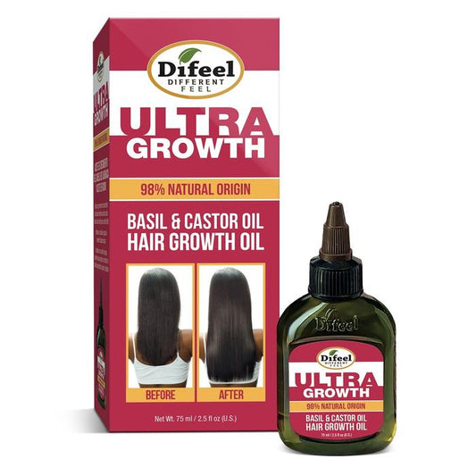 DIFEEL ULTRA GROWTH BASIL & CASTOR HAIR GROWTH OIL 2.5 FL. OZ.