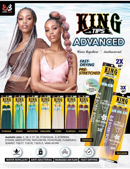 BOBBI BOSS KING TIPS ADVANCED 2X PRE-FEATHERED 58"