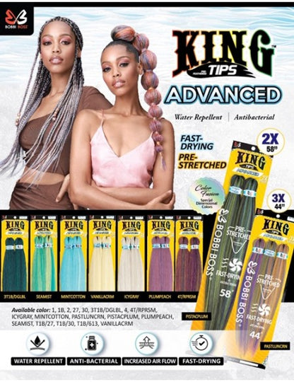 BOBBI BOSS KING TIPS ADVANCED 2X PRE-FEATHERED 58"