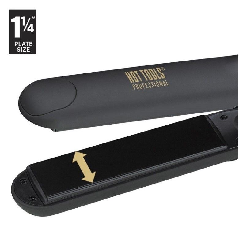 Hot Tools Professional Black Gold Steam Flat Iron 1.25"
