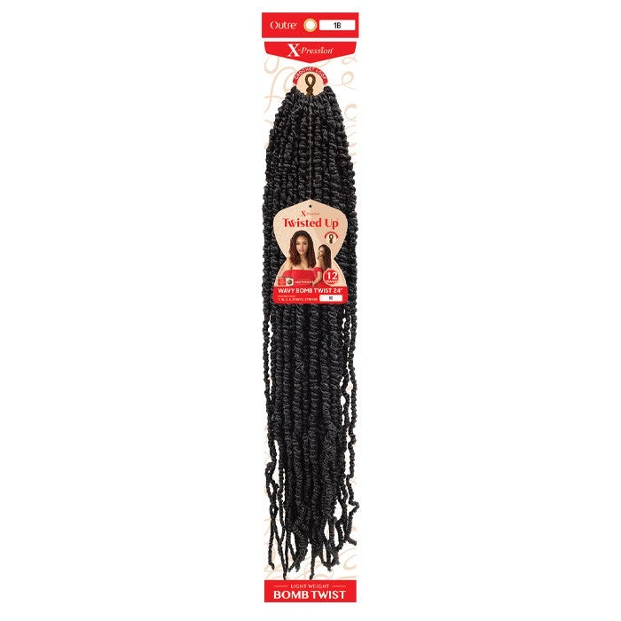OUTRE SYNTHETIC X-PRESSION TWISTED UP CROCHET BRAID - WAVY BOMB TWIST 24"