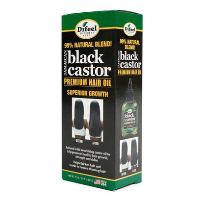 DIFEEL 99% SUPERIOR GROWTH HAIR OIL - JAMAICAN BLACK CASTOR OIL 2.5 OZ.