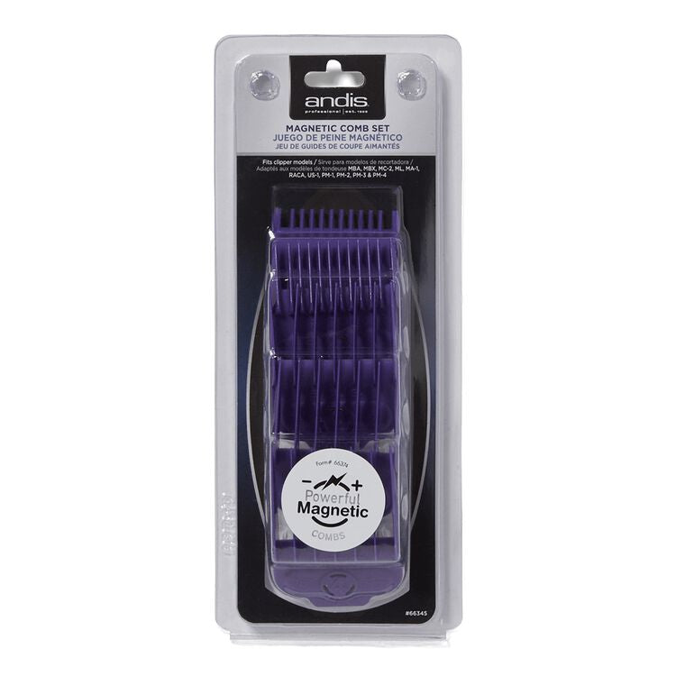 ANDIS NANO SILVER MAGNETIC COMB SET (SMALL) 5PC.