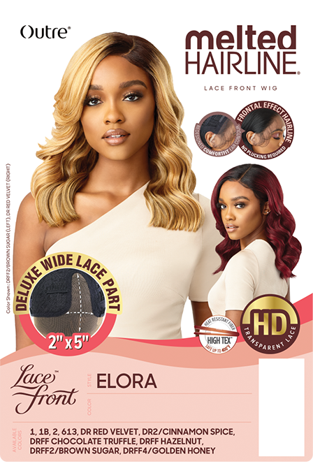 OUTRE SYNTHETIC MELTED HAIRLINE DELUXE WIDE HD LACE FRONT WIG ELORA