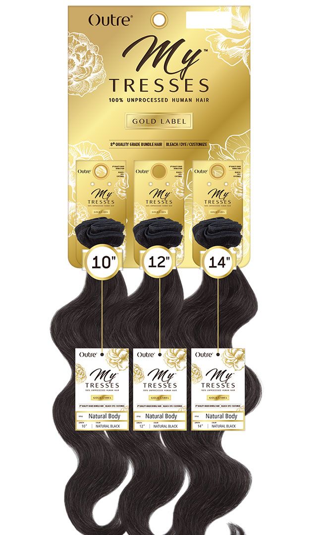MYTRESSES GOLD LABEL 100% UNPROCESSED HUMAN HAIR - NATURAL BODY
