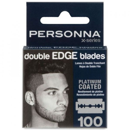 PERSONNA X-SERIES PLATINUM COATED DOUBLE EDGE BLADES - 100 BLADES
