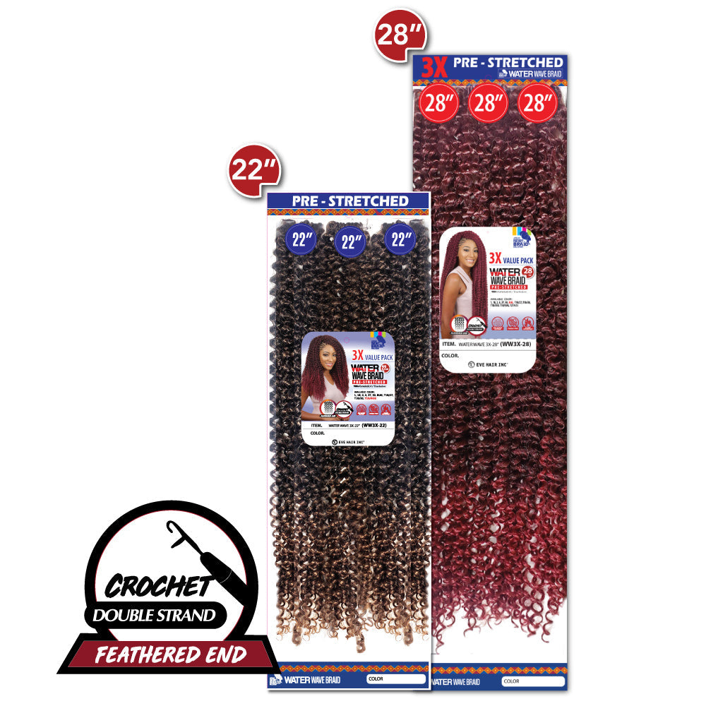 EVE HAIR WATER WAVE 3X BRAID 22"