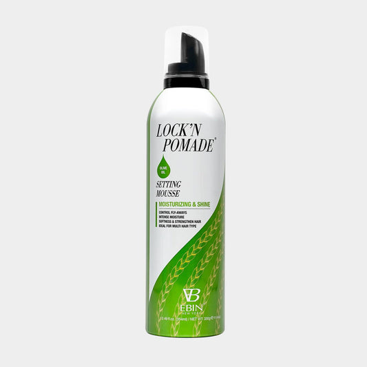 EBIN SETTING MOUSSE MOISTURIZING & SHINE - OLIVE OIL 12.5 OZ.