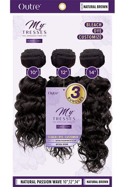 OUTRE MYTRESSES PURPLE LABLE 100% UNPROCESSED HAIR - NATURAL PASSION WAVE