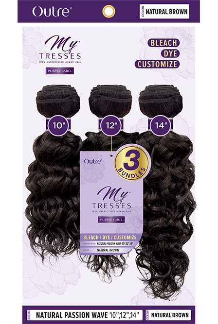 OUTRE MYTRESSES PURPLE LABLE 100% UNPROCESSED HAIR - NATURAL PASSION WAVE