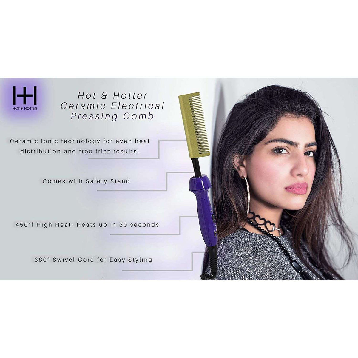 ANNIE HOT & HOTTER CERAMIC ELECTRICAL PRESSING COMB