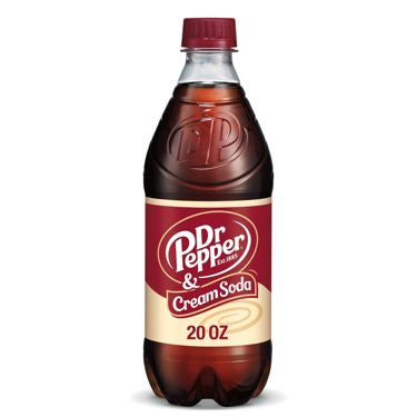 DR PEPPER & CREAM SODA - 20 FL OZ.