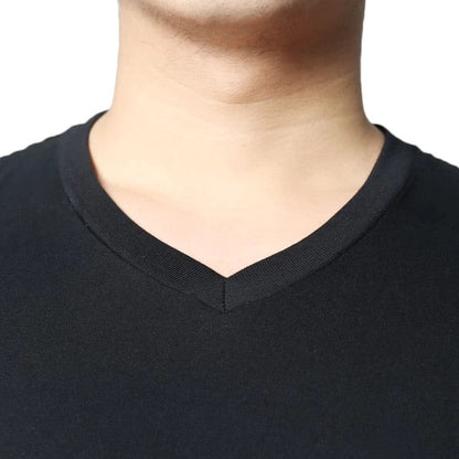 U WEAR MEN’S SHORT SLEEVE 100% COTTON T-SHIRT (V-NECK)