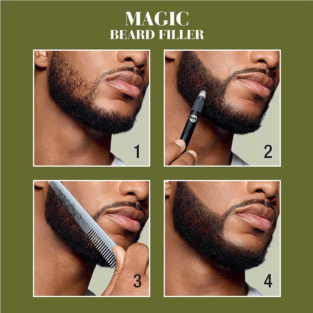 MAGIC GROOMING BEARD FILLER NATURAL BLACK .05 OZ.