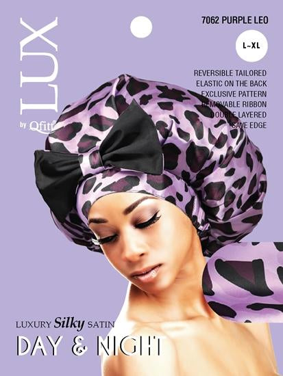 QFITT LUXURY SILKY SATIN DAY & NIGHT CAP-L/XL (7062 LEO)
