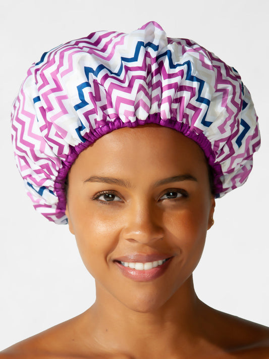 CHIC CHEVRON SHOWER CAP