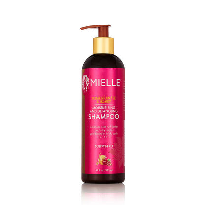 MIELLE POMEGRANATE & HONEY MOISTURIZING & DETANGLING SHAMPOO 12 OZ.
