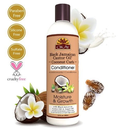 OKAY JAMAICAN BLACK CASTOR OIL & COCONUT CONDITIONER 12OZ