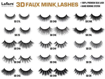 LAFLARE 3D FAUX MINK EYELASHES