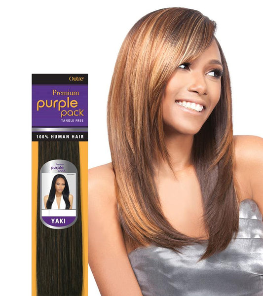 PREMIUM PURPLE PACK 100% HUMAN HAIR YAKY