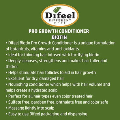 DIFEEL BIOTIN PRO-GROWTH SHAMPOO 12 FL.OZ.