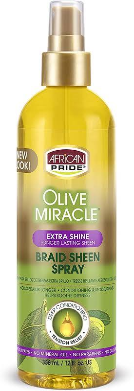 OLIVE MIRACLE BRAID SHEEN SPRAY (EXTRA SHINE) 12 OZ.