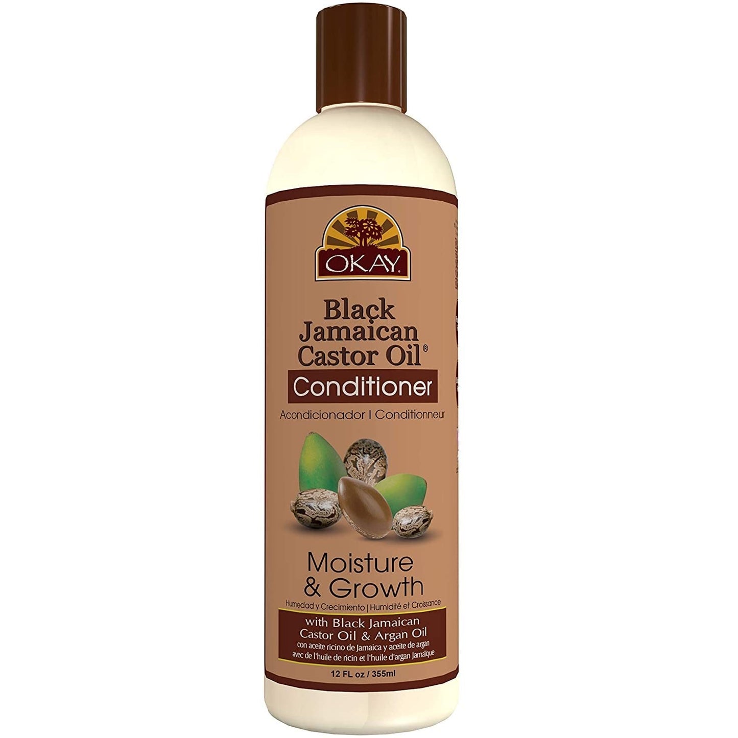 OKAY BLACK JAMAICAN CASTOR OIL MOISTURE GROWTH CONDITIONER 12OZ