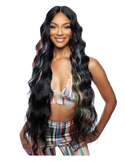 BROWN SUGAR HUMAN HAIR BLEND HD LACE FRONT WIG - SKIPPER