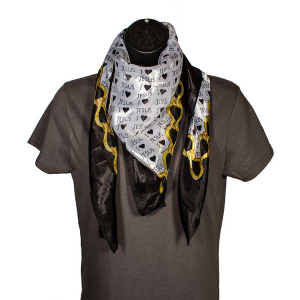 I LOVE JESUS SATIN SCARF