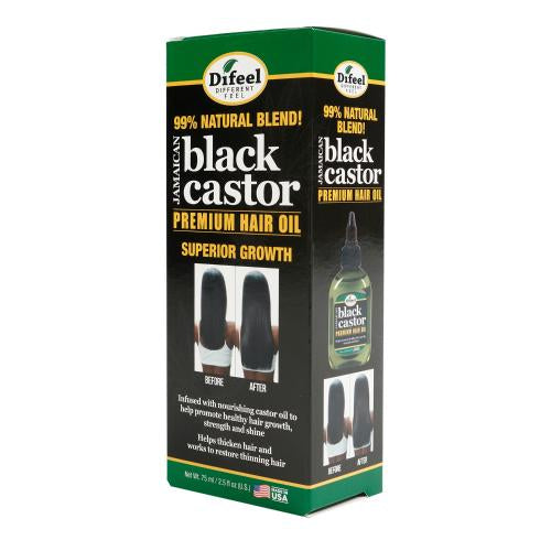 DIFEEL 99% SUPERIOR GROWTH HAIR OIL - JAMAICAN BLACK CASTOR OIL 2.5 OZ.
