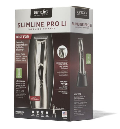ANDIS SLIMLINE PRO LI CORDLESS TRIMMER (T-BLADE) #32400
