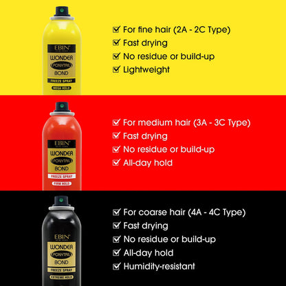 EBIN WONDER PONYTAIL BOND FREEZE SPRAY 8 OZ.
